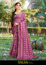 Kayaan Salsa Vol-38 Cotton Saree 8 Pcs Set with Lace Border - M.R. Saree Emporium