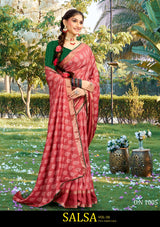Kayaan Salsa Vol-38 Cotton Saree 8 Pcs Set with Lace Border - M.R. Saree Emporium
