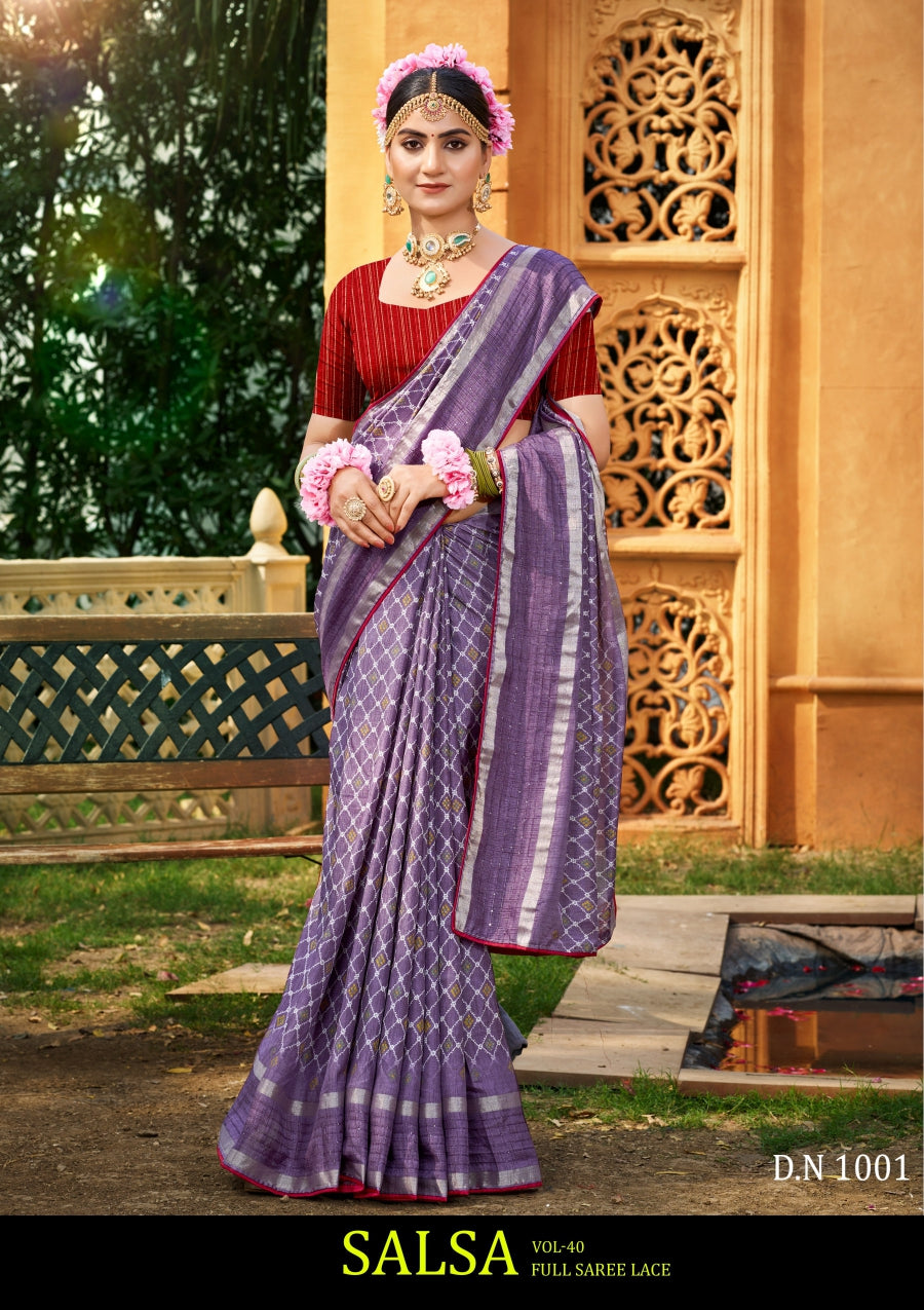 Kayaan Salsa Vol 40 Cotton Saree 8 Pcs Set