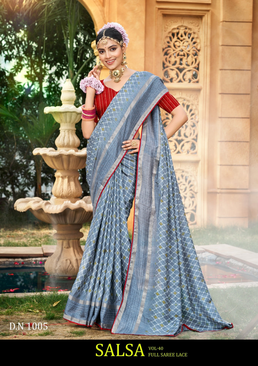 Kayaan Salsa Vol 40 Cotton Saree 8 Pcs Set