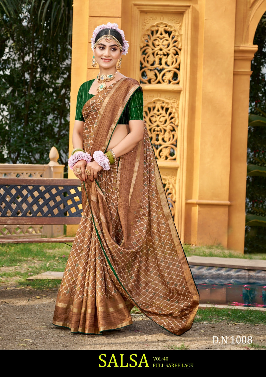 Kayaan Salsa Vol 40 Cotton Saree 8 Pcs Set