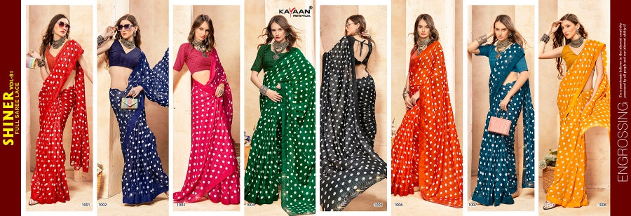 Kayaan Shiner Vol-81 Exclusive Fancy Print Saree  | M.R. Saree Emporium
