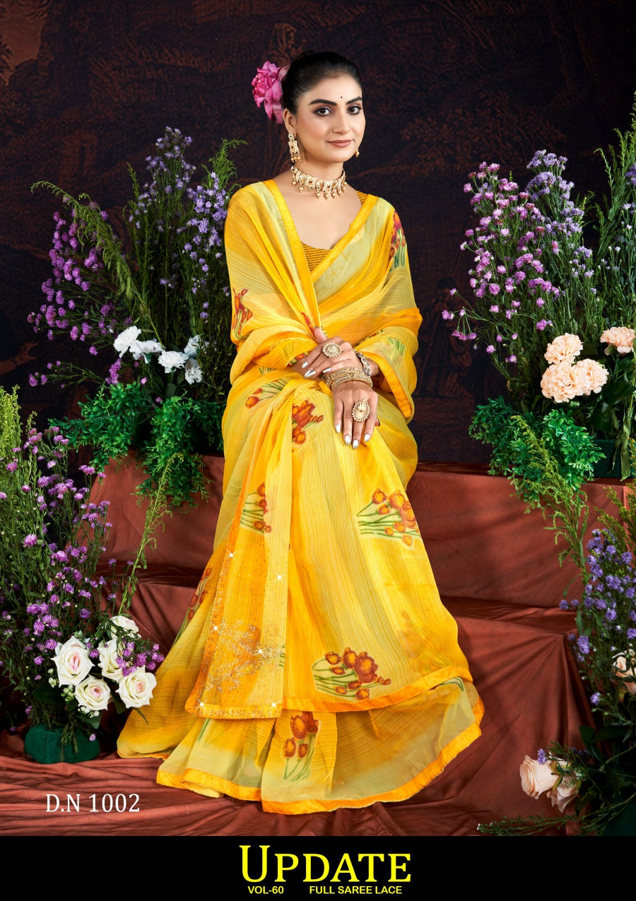 Kayaan Update Vol-60 Exclusive Fancy Print Saree  | M.R. Saree Emporium