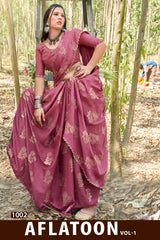 Kayaan Aflatoon V-1 Prints Swarovski Saree | M.R. Saree Emporium