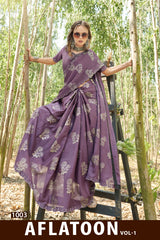 Kayaan Aflatoon V-1 Prints Swarovski Saree | M.R. Saree Emporium