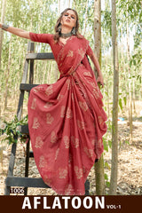 Kayaan Aflatoon V-1 Prints Swarovski Saree | M.R. Saree Emporium