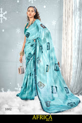 Kayaan Africa Vol-13 Full Saree Lace – Georgette Fabric 8 Pcs Set Wholesale -M.R. Saree Emporium