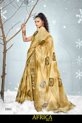 Kayaan Africa Vol-13 Full Saree Lace – Georgette Fabric 8 Pcs Set Wholesale -M.R. Saree Emporium