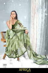 Kayaan Africa Vol-13 Full Saree Lace – Georgette Fabric 8 Pcs Set Wholesale -M.R. Saree Emporium