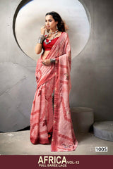 Kayaan Africa Vol-12 Full Saree Lace – Georgette Fabric 8 Pcs Set Wholesale -M.R. Saree Emporium