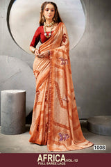 Kayaan Africa Vol-12 Full Saree Lace – Georgette Fabric 8 Pcs Set Wholesale -M.R. Saree Emporium