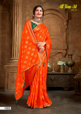 Kayaan All Time Hit Vol-01 Vichitra Silk Printed Saree 8 Pcs Set– M.R. Saree Emporiumum