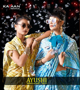 Kayaan Ayushi Vol-01 Printed Simmar Chiffon Saree (8 Pcs Set) – M.R. Saree Emporium