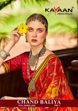 Kayaan Chand Baliya Vol-1 Brasso Print Saree with Lace M.R. Saree Emporium