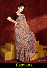 Kayaan Dastoor Vol-01 Chiffon Saree – 8 PCS Set – M.R. Saree Emporium