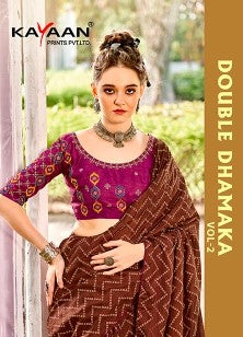 Kayaan Dastoor Vol-01 Chiffon Saree – 8 PCS Set – M.R. Saree Emporium