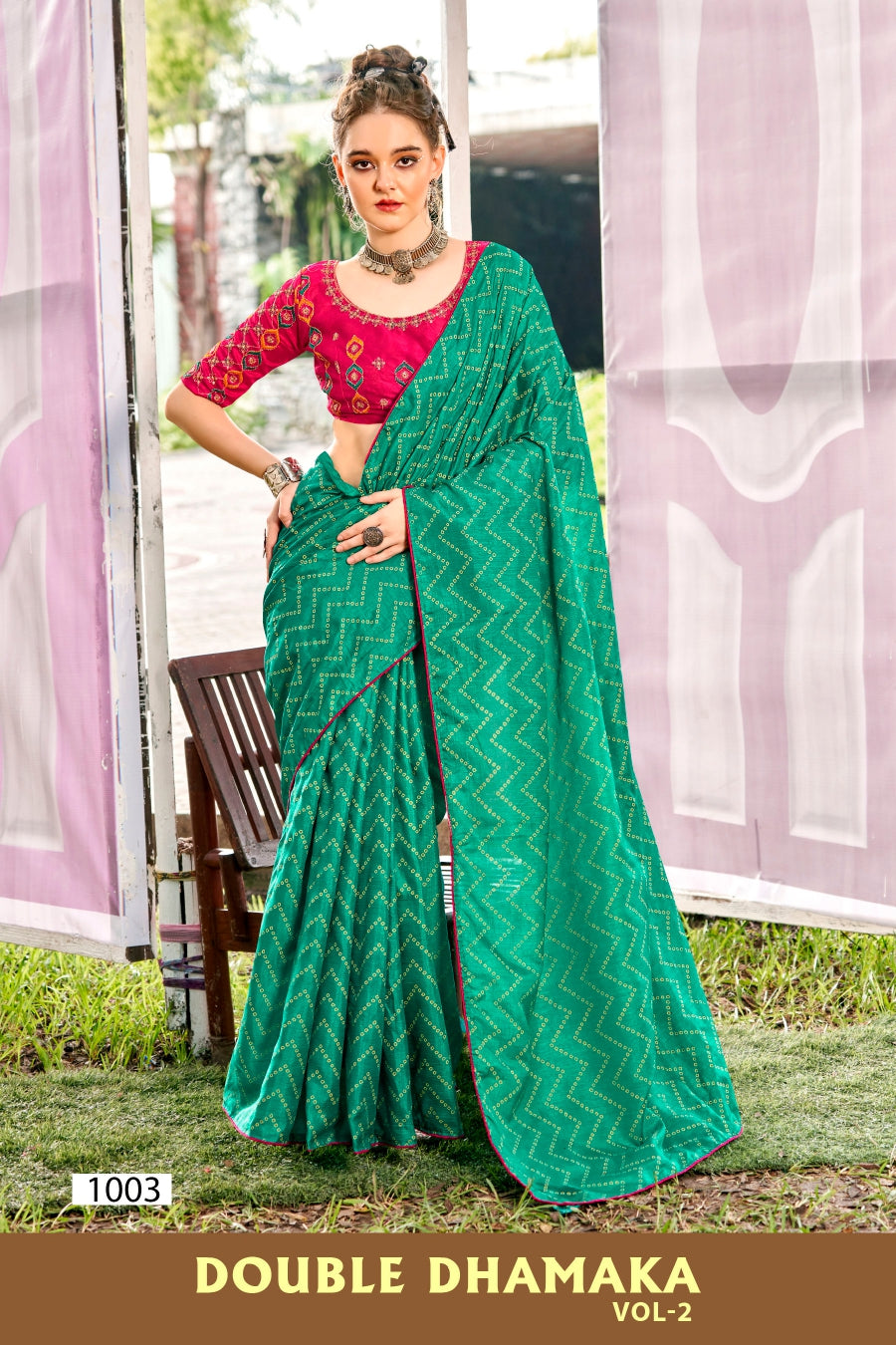 Kayaan Dastoor Vol-01 Chiffon Saree – 8 PCS Set – M.R. Saree Emporium