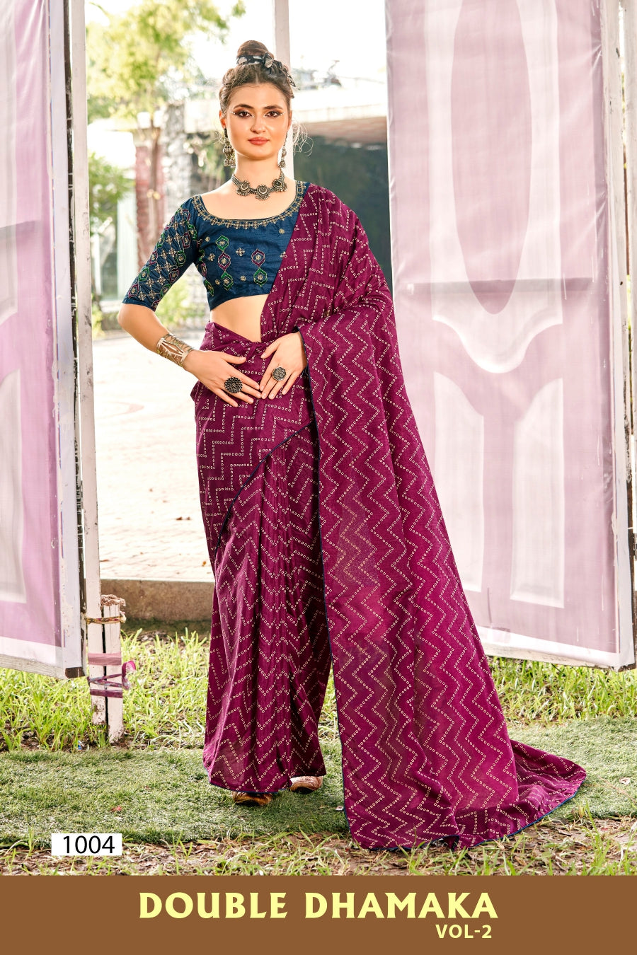 Kayaan Dastoor Vol-01 Chiffon Saree – 8 PCS Set – M.R. Saree Emporium