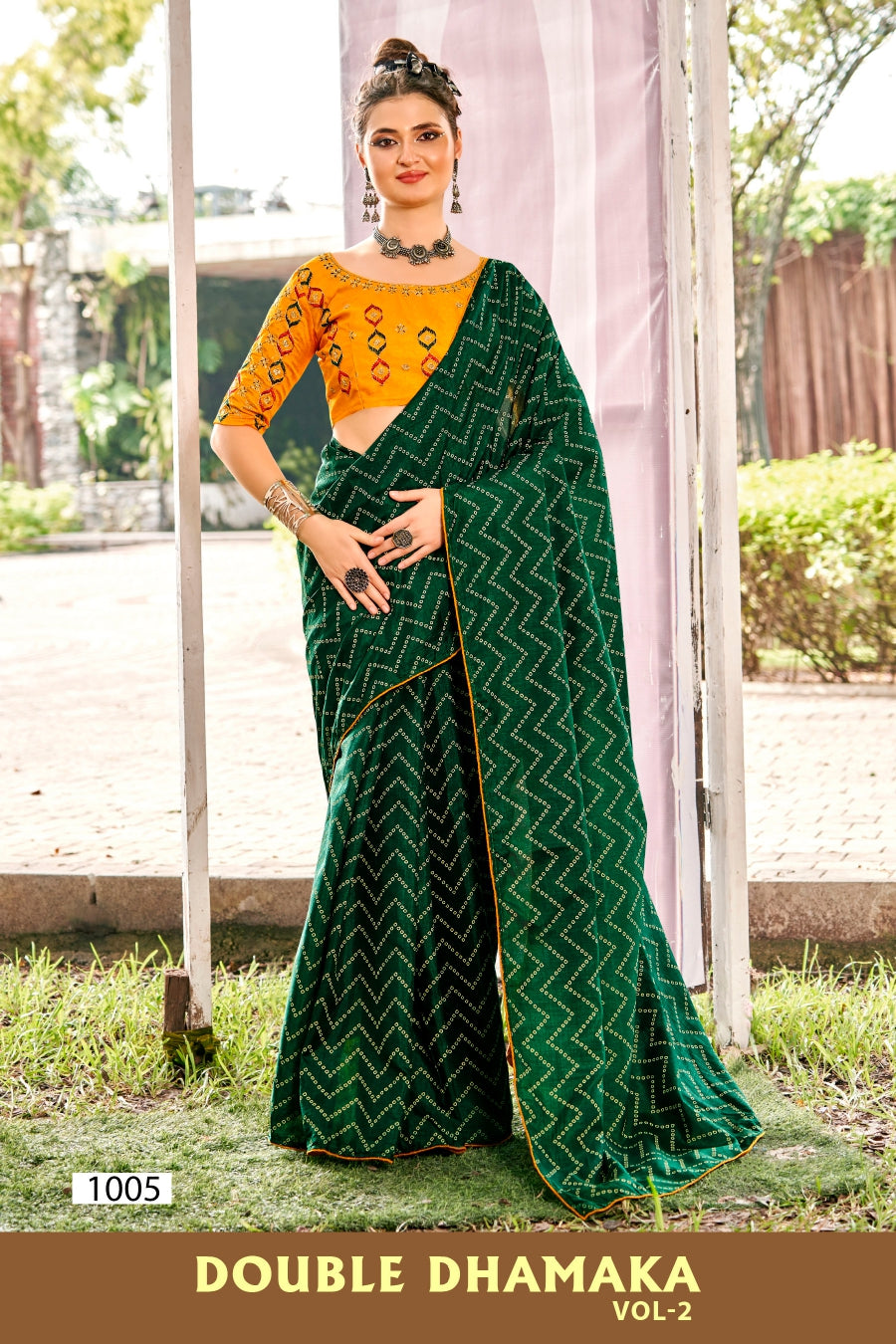 Kayaan Dastoor Vol-01 Chiffon Saree – 8 PCS Set – M.R. Saree Emporium