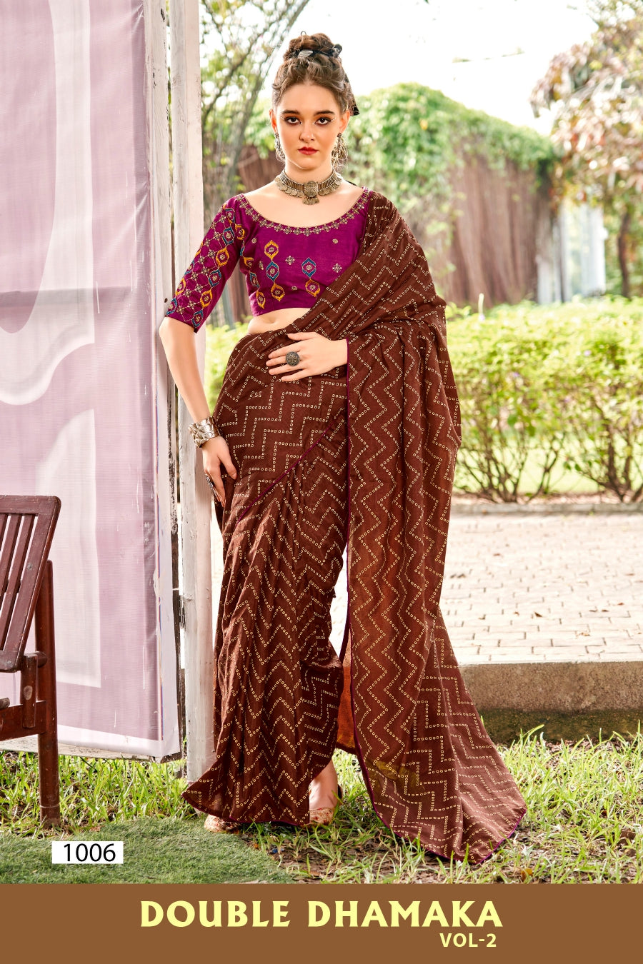 Kayaan Dastoor Vol-01 Chiffon Saree – 8 PCS Set – M.R. Saree Emporium