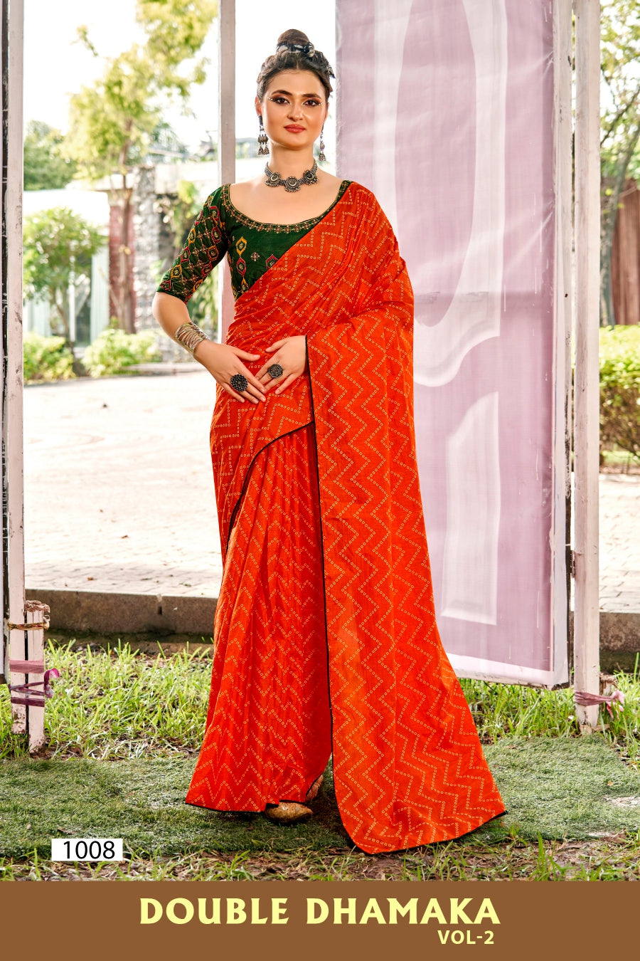 Kayaan Dastoor Vol-01 Chiffon Saree – 8 PCS Set – M.R. Saree Emporium