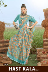 Kayaan Hastkala Vol-01 Moss Chiffon Fancy Saree | M.R. Saree Emporium