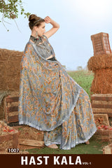 Kayaan Hastkala Vol-01 Moss Chiffon Fancy Saree | M.R. Saree Emporium