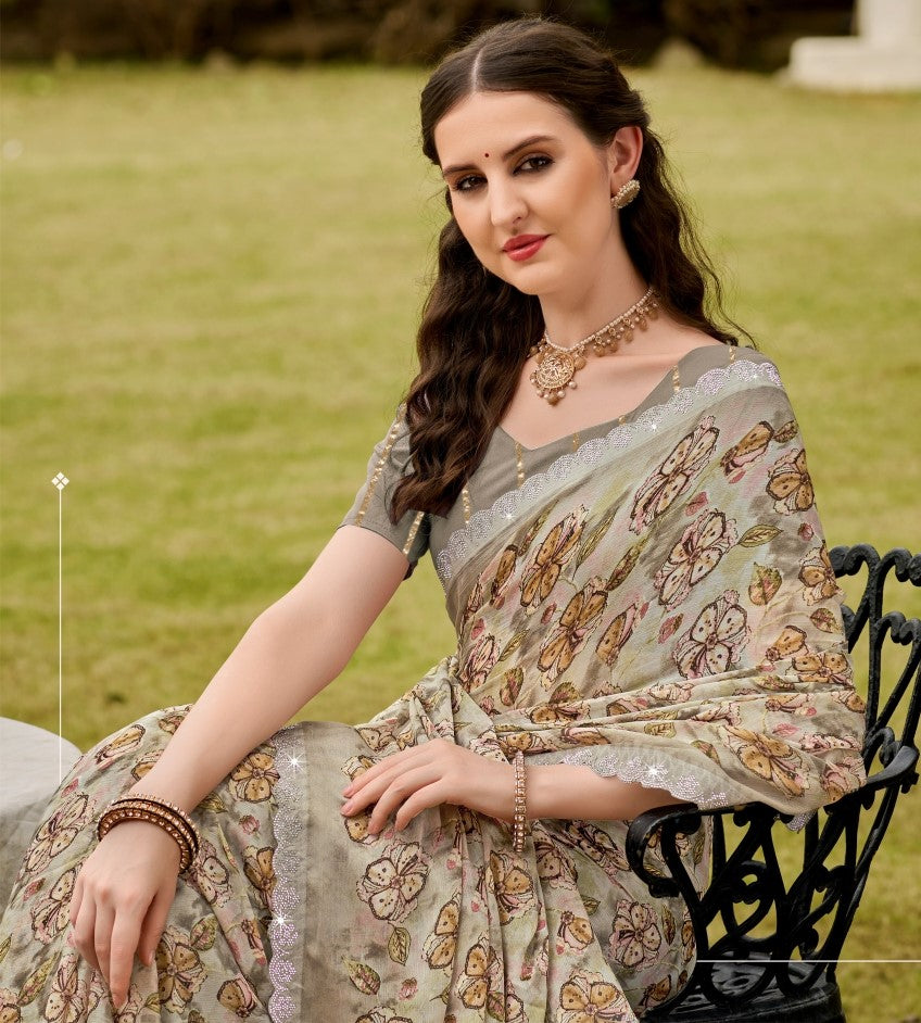 Kayaan Hastkala Vol-3 Moss Chiffon Fancy Saree | M.R. Saree Emporium