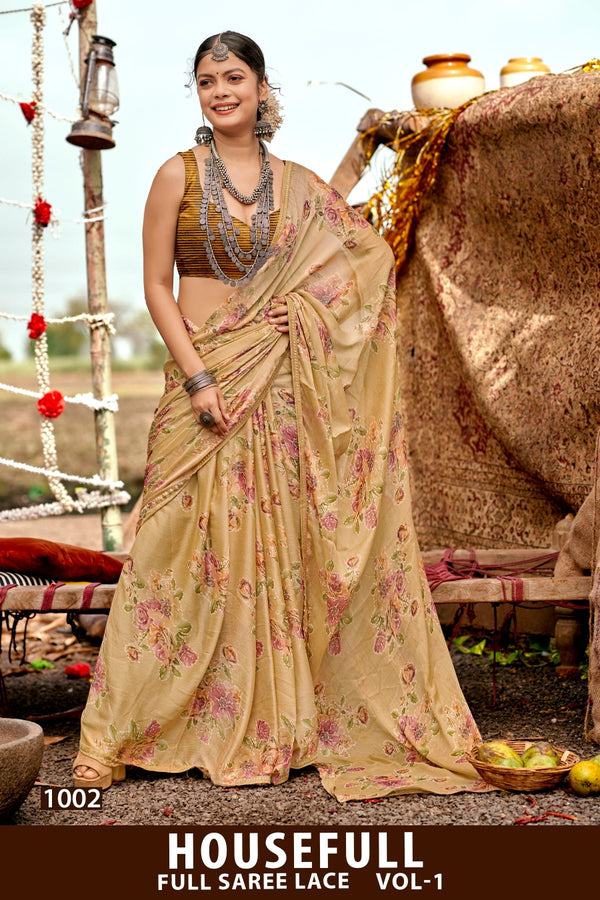 Housefull Vol-1 Kayaan Print Moss Chiffon Fancy Saree M.R. Saree Emporium