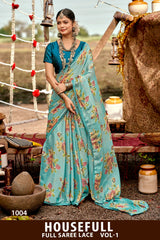Housefull Vol-1 Kayaan Print Moss Chiffon Fancy Saree M.R. Saree Emporium