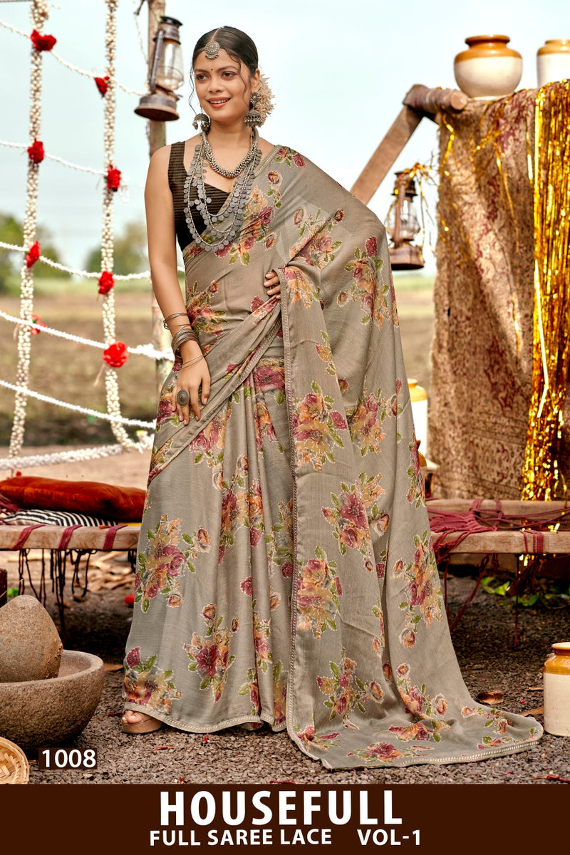 Housefull Vol-1 Kayaan Print Moss Chiffon Fancy Saree M.R. Saree Emporium