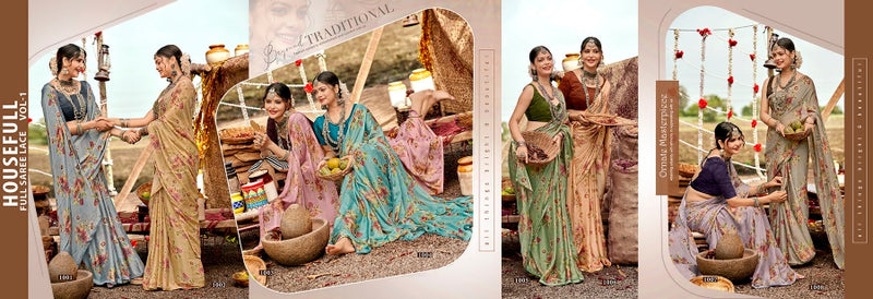 Housefull Vol-1 Kayaan Print Moss Chiffon Fancy Saree M.R. Saree Emporium