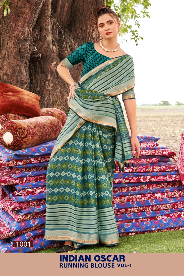 Kayaan Indian Oscar Vol-1 Moss Chiffon Saree – 8 PCS Set – M.R. Saree Emporium