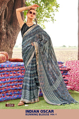 Kayaan Indian Oscar Vol-1 Moss Chiffon Saree – 8 PCS Set – M.R. Saree Emporium