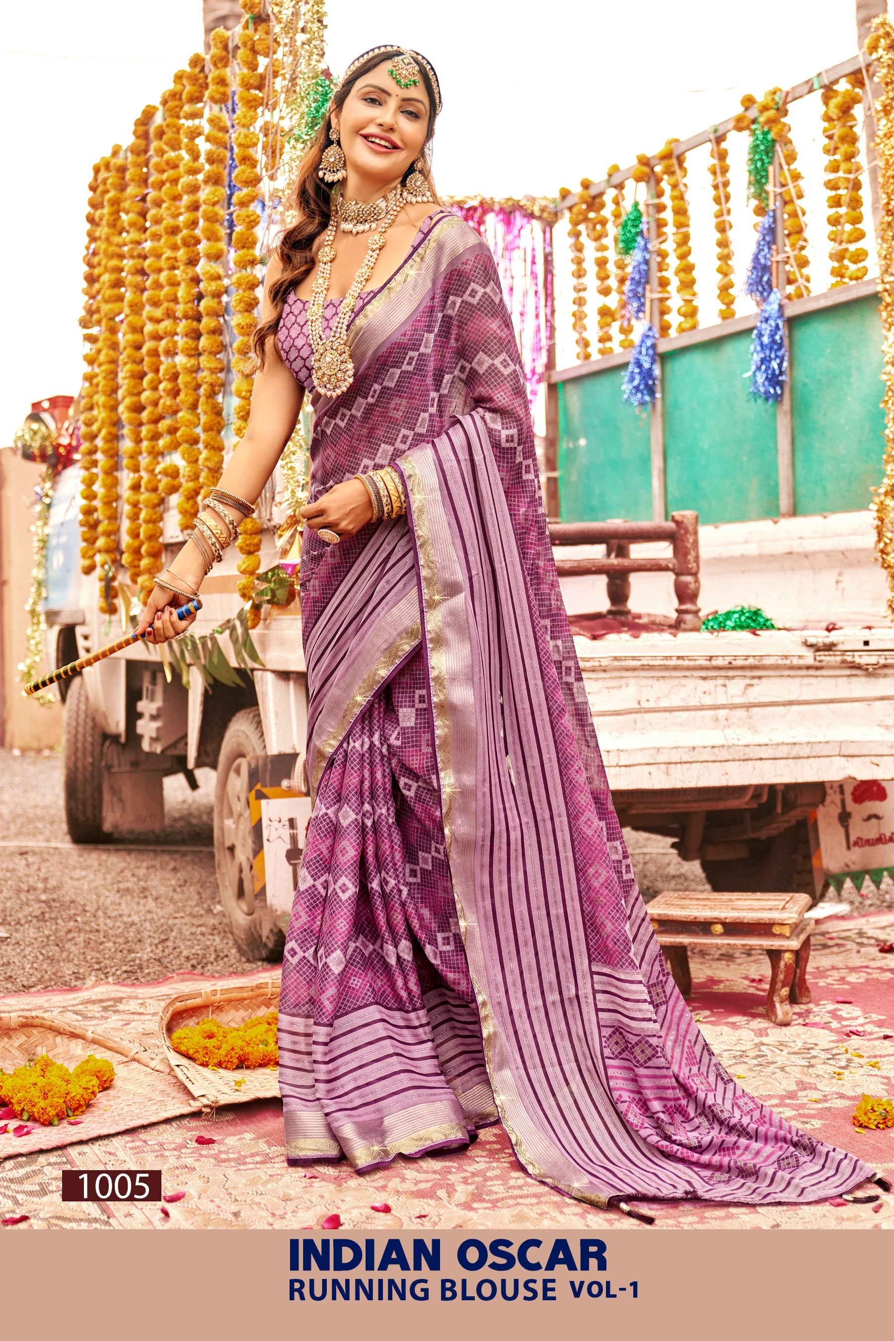 Moss Chiffon Saree – Indian Oscar Running Blouse Vol-1 8 Pcs Set -M.R. Saree Emporium