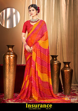 Kayaan Insurance Vol-76 Chiffon Saree – 8 PCS Set – M.R. Saree Emporium