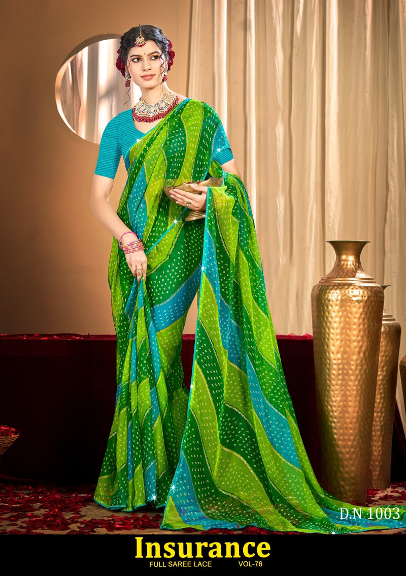 Kayaan Insurance Vol-76 Chiffon Saree – 8 PCS Set – M.R. Saree Emporium