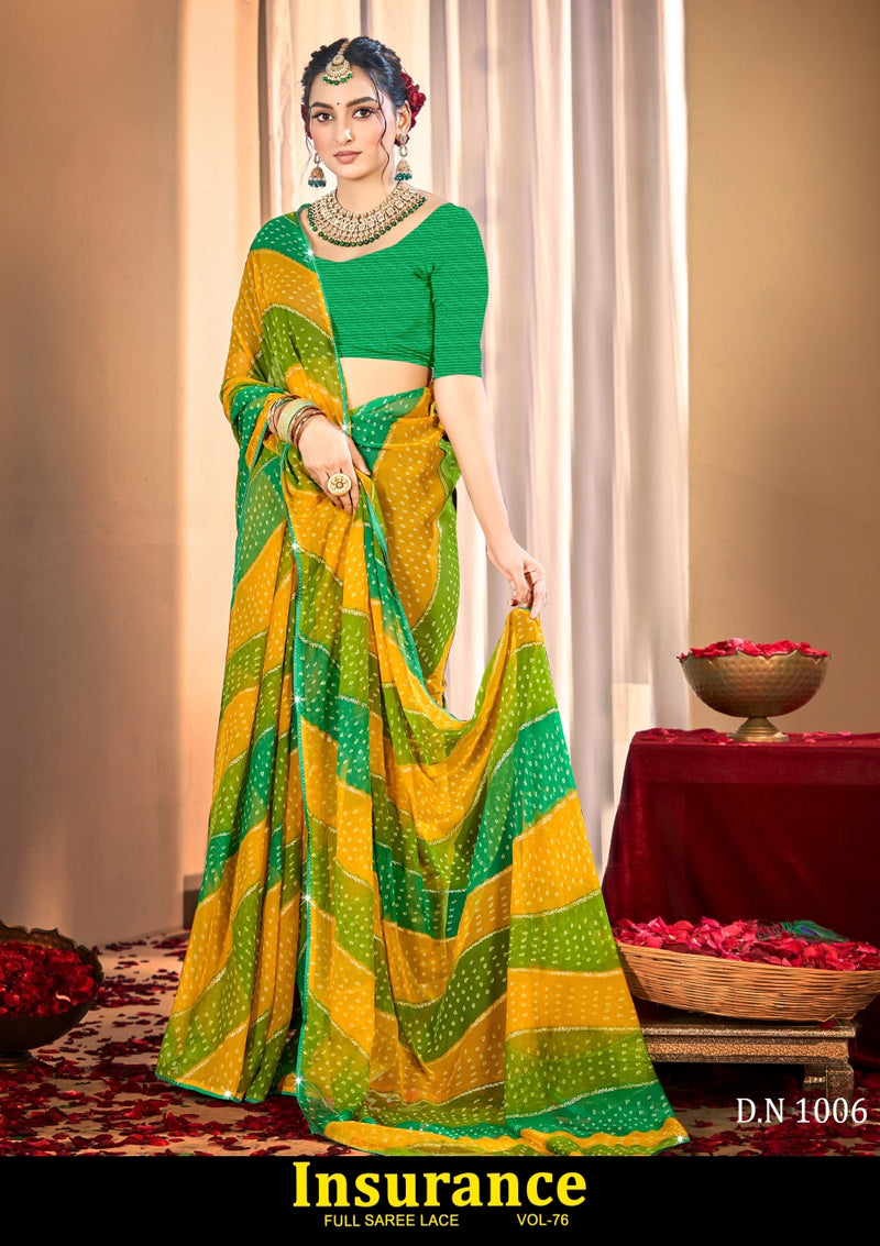 Kayaan Insurance Vol-76 Chiffon Saree – 8 PCS Set – M.R. Saree Emporium