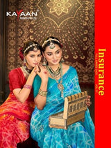 Kayaan Insurance Vol-77 Chiffon Saree – 8 PCS Set – M.R. Saree Emporium