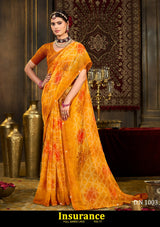 Kayaan Insurance Vol-77 Chiffon Saree – 8 PCS Set – M.R. Saree Emporium