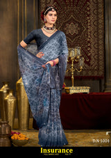 Kayaan Insurance Vol-77 Chiffon Saree – 8 PCS Set – M.R. Saree Emporium