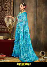 Kayaan Insurance Vol-77 Chiffon Saree – 8 PCS Set – M.R. Saree Emporium
