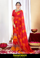 Kayaan Insurance Vol-78 Chiffon Saree – 8 PCS Set – M.R. Saree Emporium