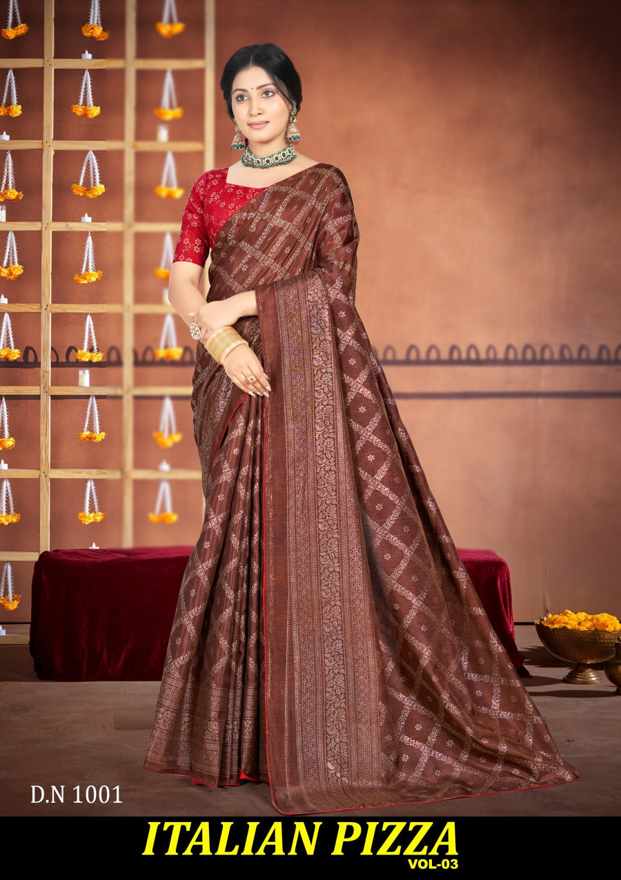 Kayaan Italian Pizza Vol-03 Designer Saree Collection -8 Pcs Set -M.R. Saree Emporium