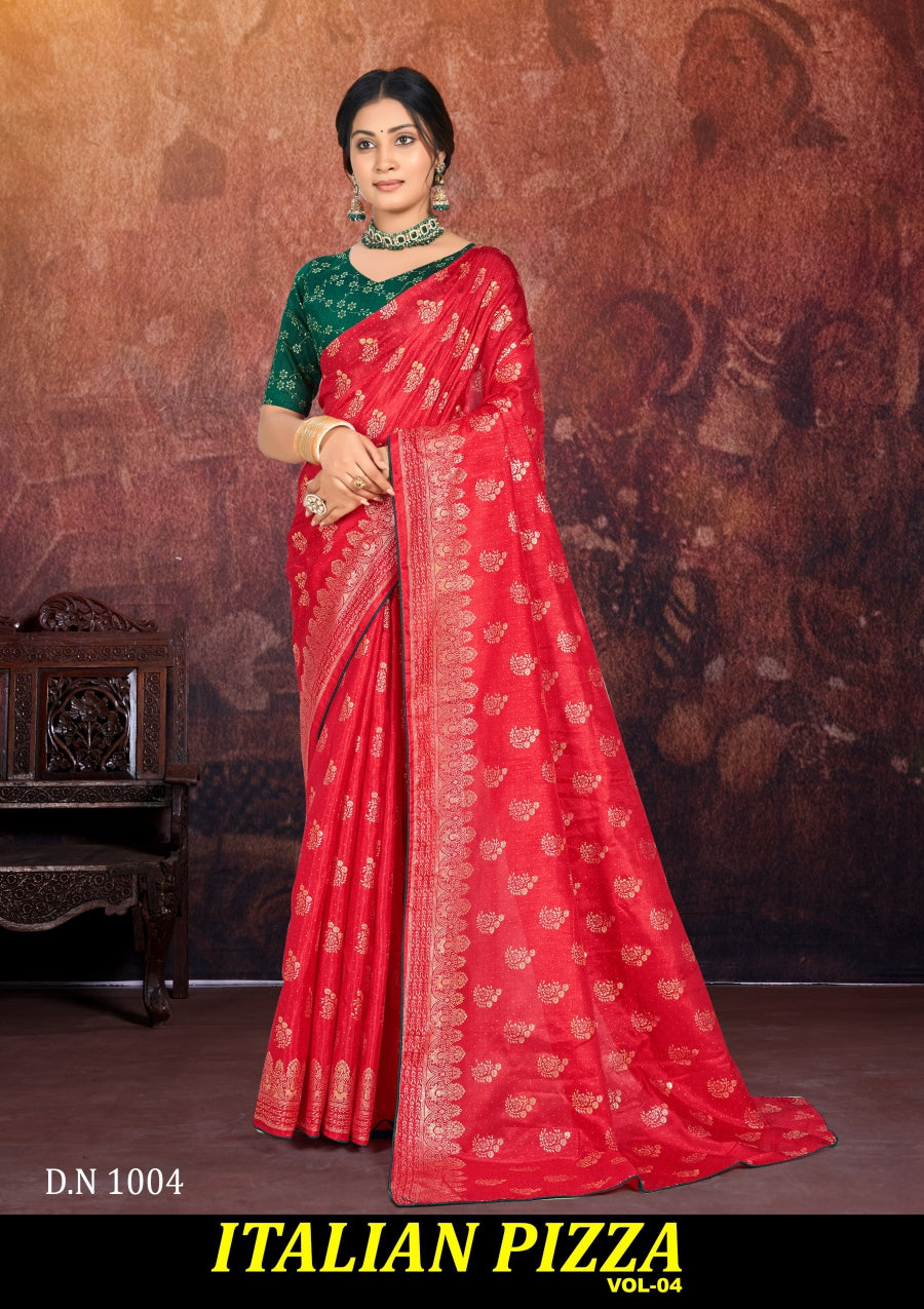 Kayaan Italian Pizza Vol-04 Designer Saree Collection -8 Pcs Set -M.R. Saree Emporium