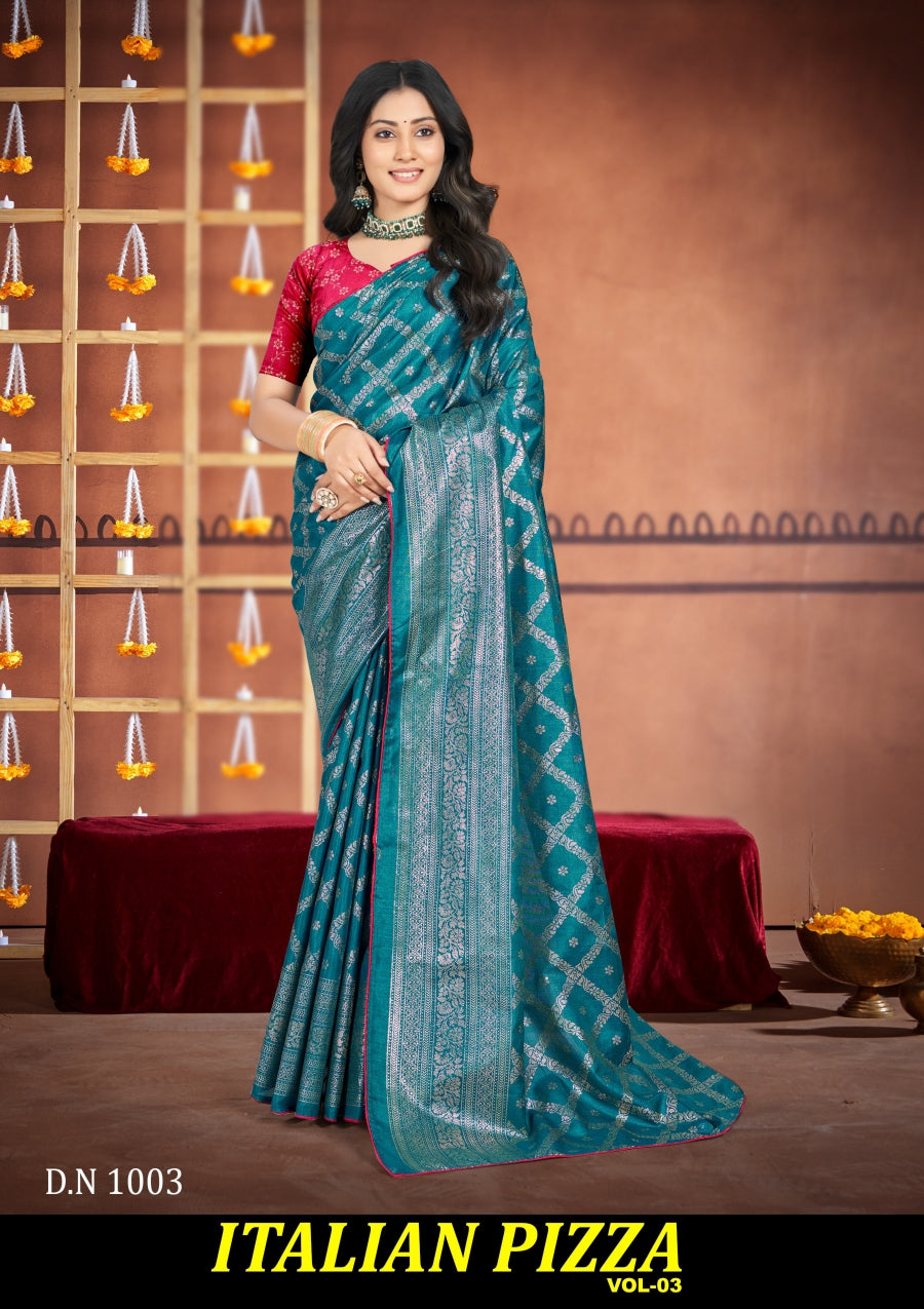 Kayaan Italian Pizza Vol-03 Designer Saree Collection -8 Pcs Set -M.R. Saree Emporium
