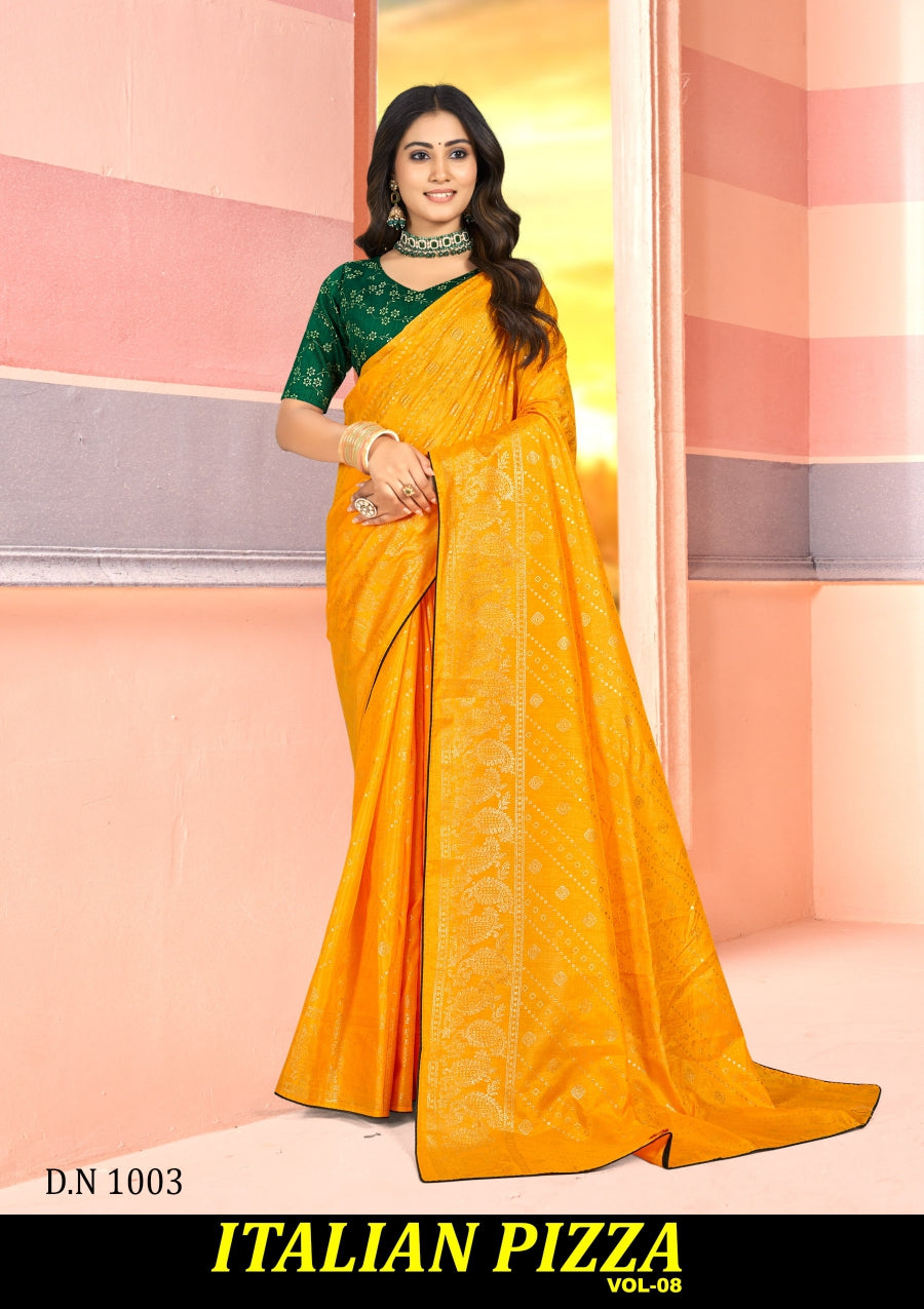 Kayaan Italian Pizza Vol-08 Designer Saree Collection -8 Pcs Set -M.R. Saree Emporium
