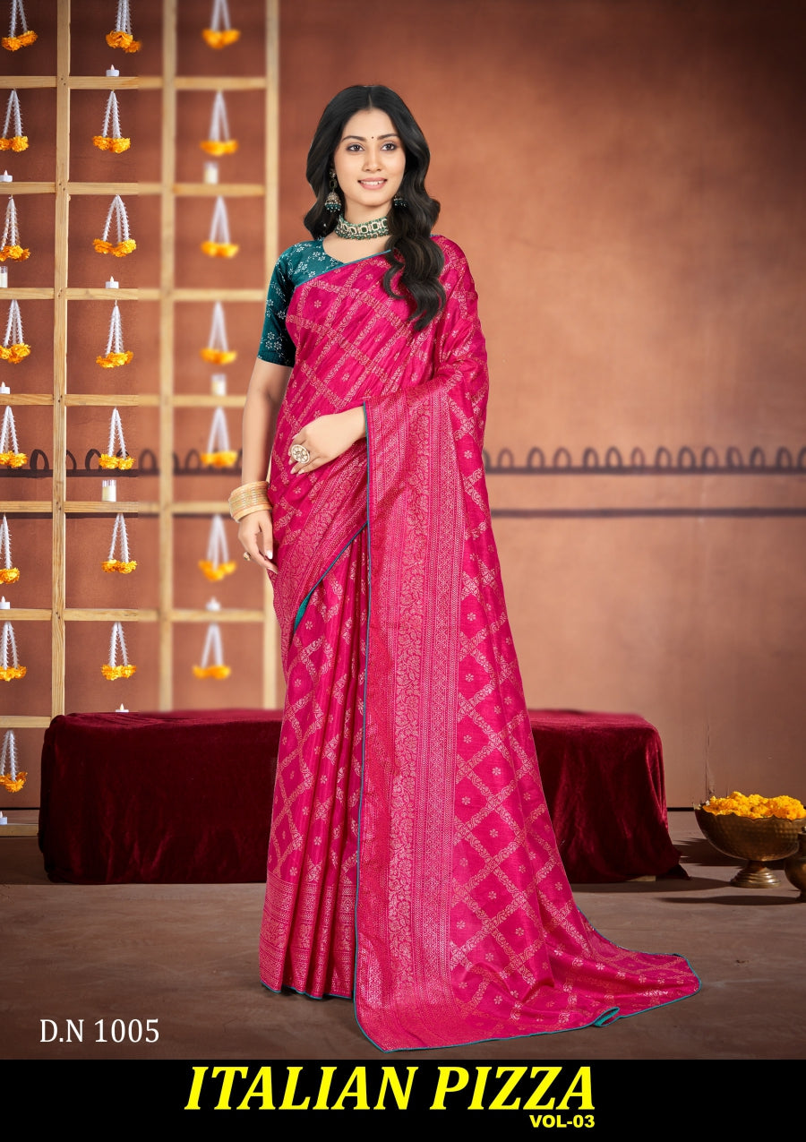 Kayaan Italian Pizza Vol-03 Designer Saree Collection -8 Pcs Set -M.R. Saree Emporium