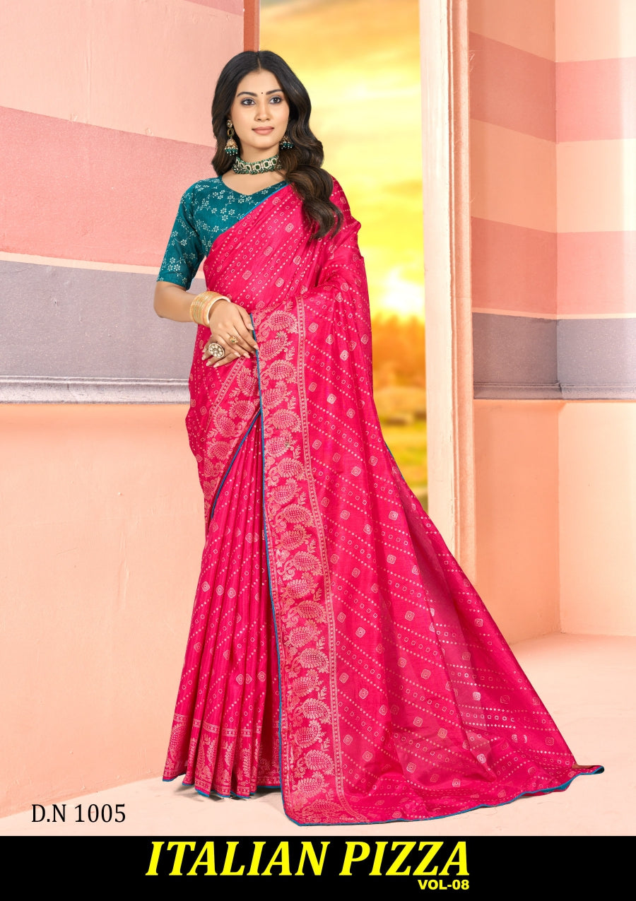 Kayaan Italian Pizza Vol-08 Designer Saree Collection -8 Pcs Set -M.R. Saree Emporium
