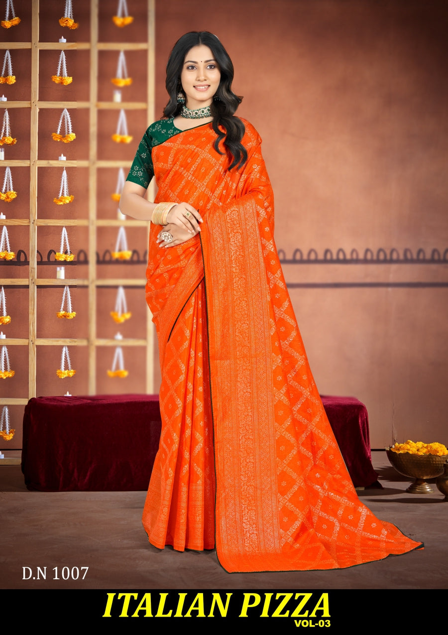 Kayaan Italian Pizza Vol-03 Designer Saree Collection -8 Pcs Set -M.R. Saree Emporium